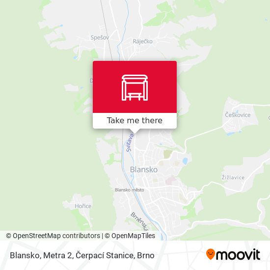 Blansko, Metra 2, Čerpací Stanice map