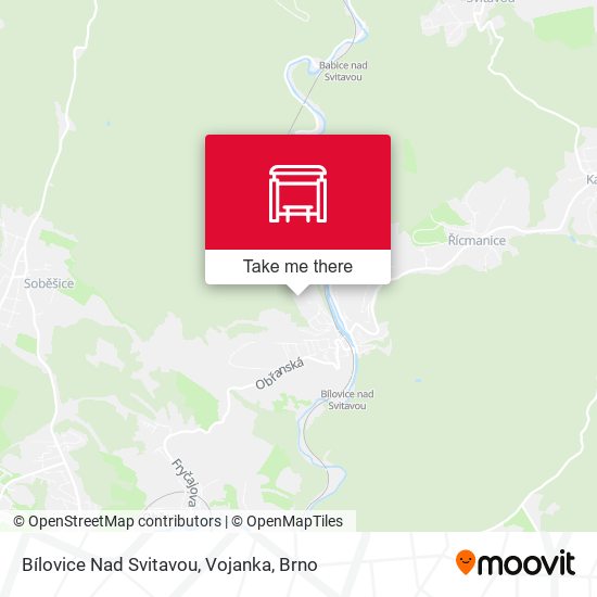 Bílovice Nad Svitavou, Vojanka map