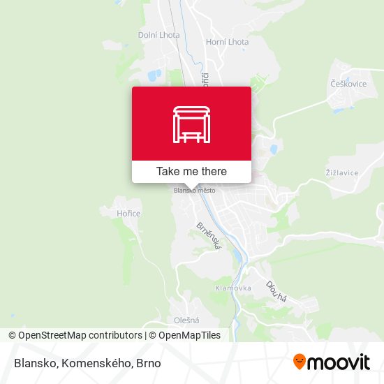 Blansko, Komenského map