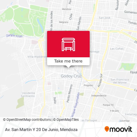 Av. San Martín Y 20 De Junio map
