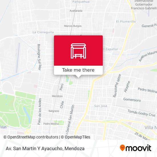 Av. San Martín Y Ayacucho map