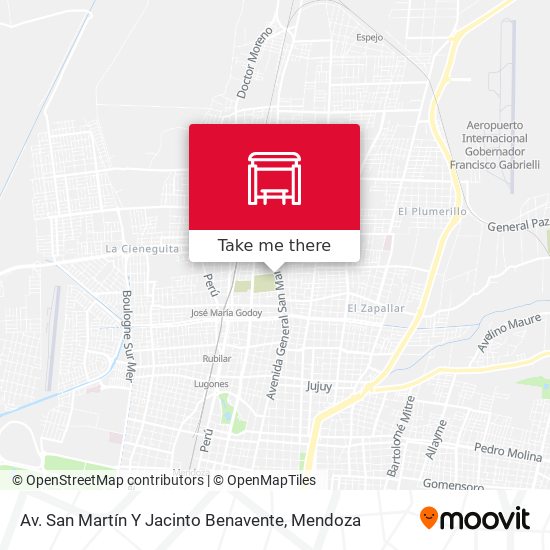 Av. San Martín Y Jacinto Benavente map