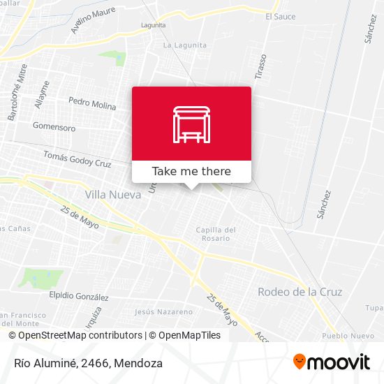 Río Aluminé, 2466 map