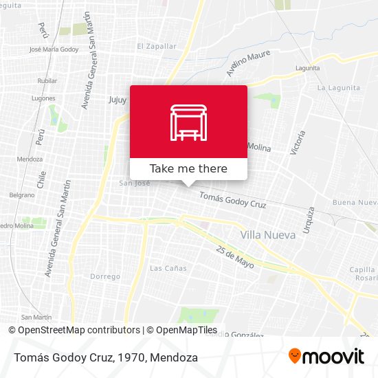 Mapa de Tomás Godoy Cruz, 1970
