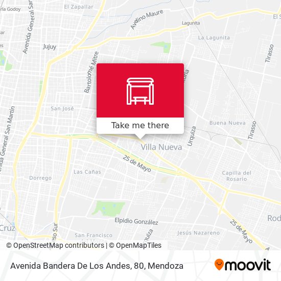 Mapa de Avenida Bandera De Los Andes, 80