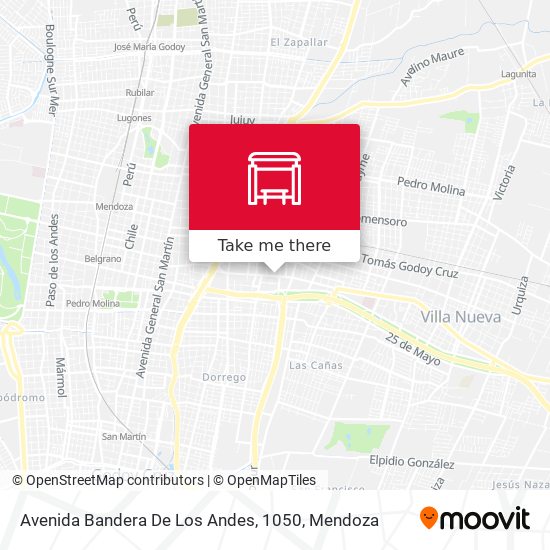 Avenida Bandera De Los Andes, 1050 map