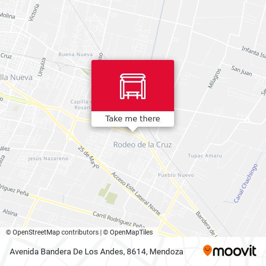 Avenida Bandera De Los Andes, 8614 map