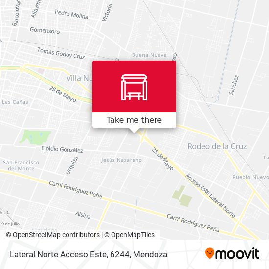 Mapa de Lateral Norte Acceso Este, 6244