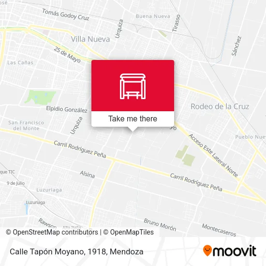 Calle Tapón Moyano, 1918 map