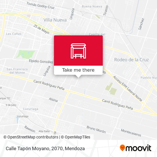 Calle Tapón Moyano, 2070 map