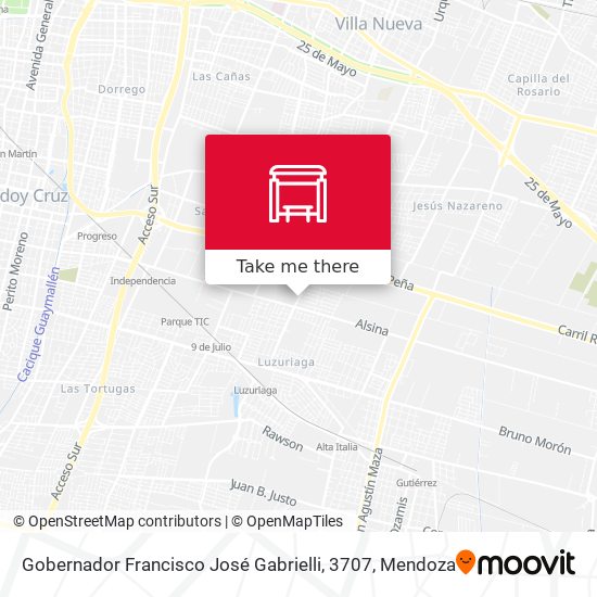 Mapa de Gobernador Francisco José Gabrielli, 3707