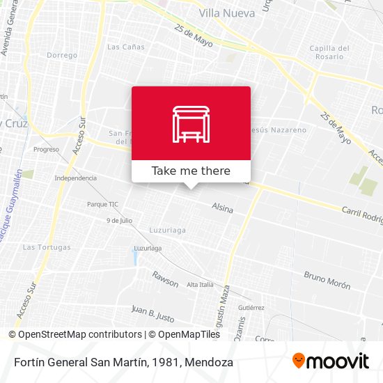 Fortín General San Martín, 1981 map