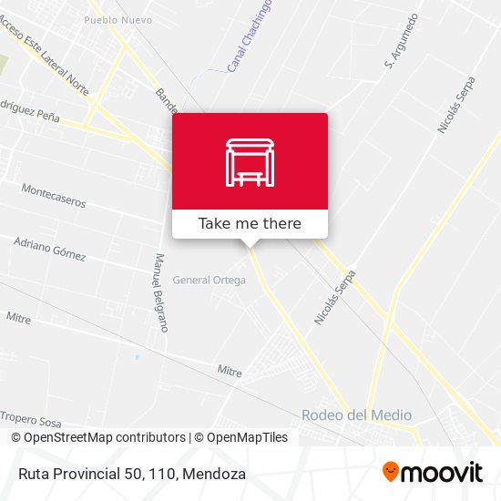 Mapa de Ruta Provincial 50, 110