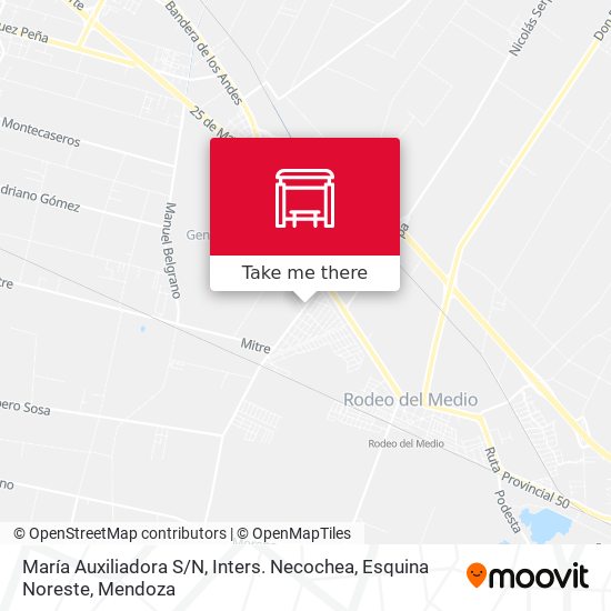 María Auxiliadora S / N, Inters. Necochea, Esquina Noreste map