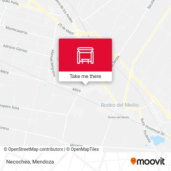 Necochea map