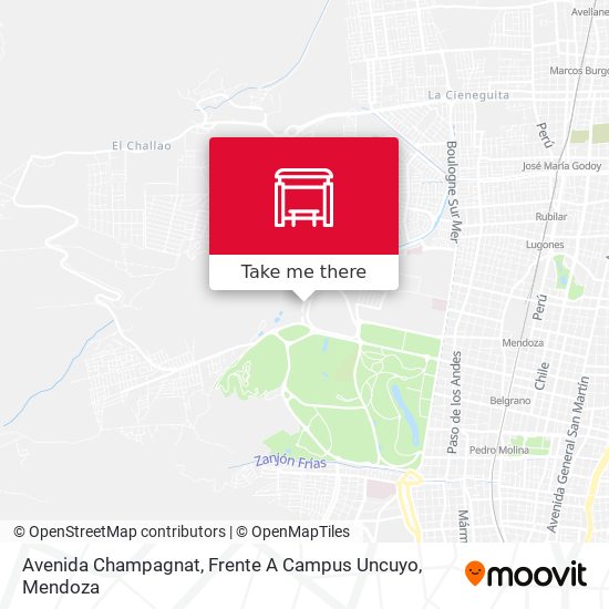 Mapa de Avenida Champagnat, Frente A Campus Uncuyo