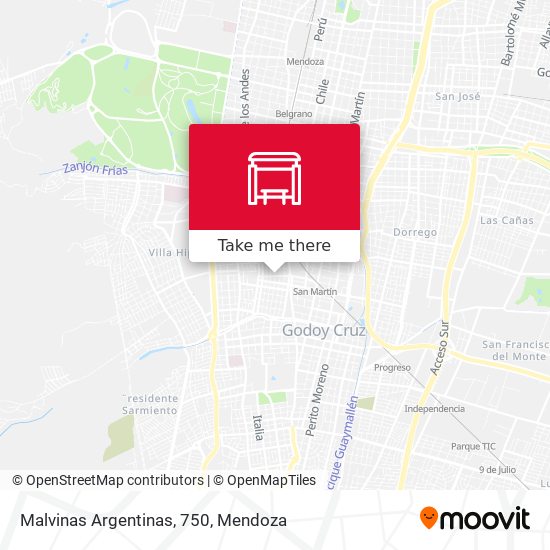 Malvinas Argentinas, 750 map