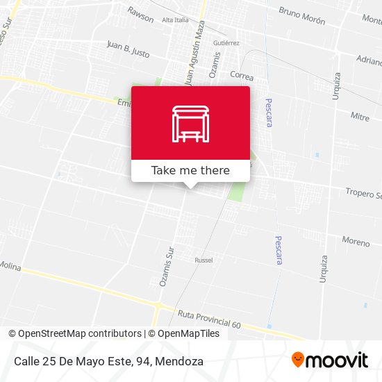 Mapa de Calle 25 De Mayo Este, 94