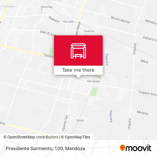 Presidente Sarmiento, 100 map