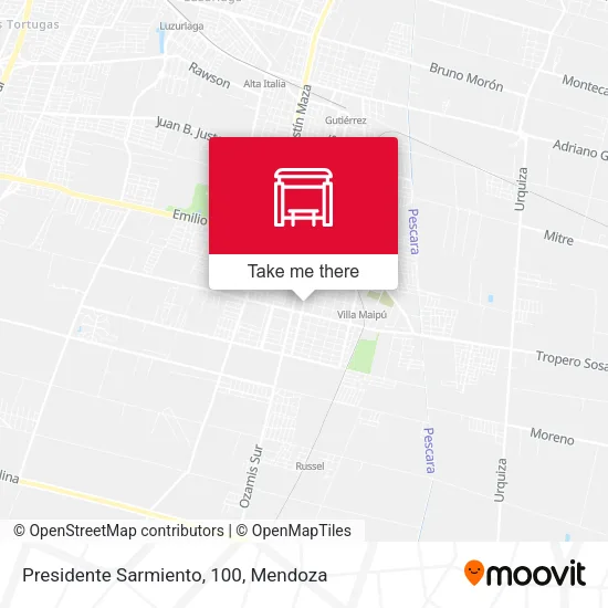 Presidente Sarmiento, 100 map