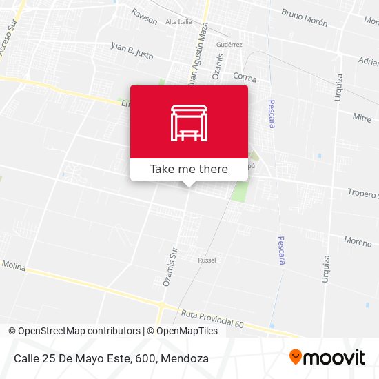 Mapa de Calle 25 De Mayo Este, 600