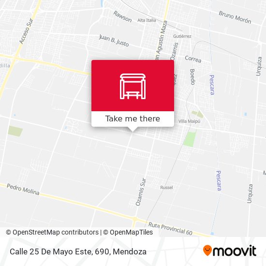 Calle 25 De Mayo Este, 690 map