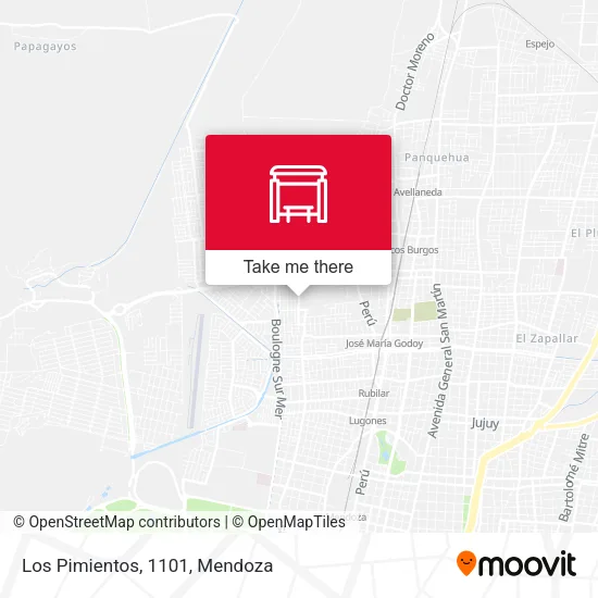 Los Pimientos, 1101 map