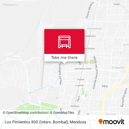 Los Pimientos 800 (Inters. Bombal) map