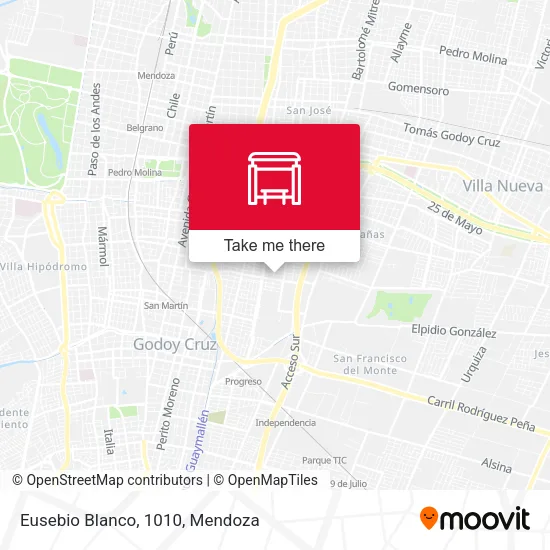 Eusebio Blanco, 1010 map