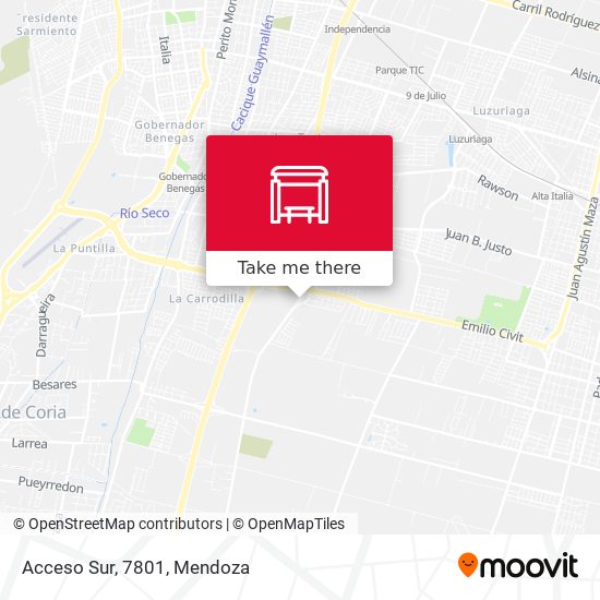 Mapa de Acceso Sur, 7801