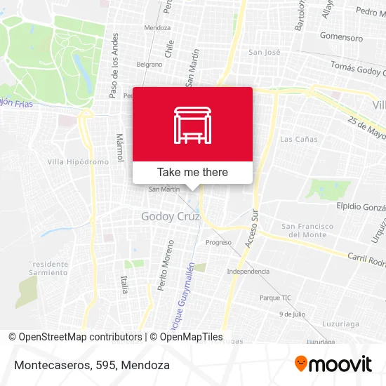 Montecaseros, 595 map