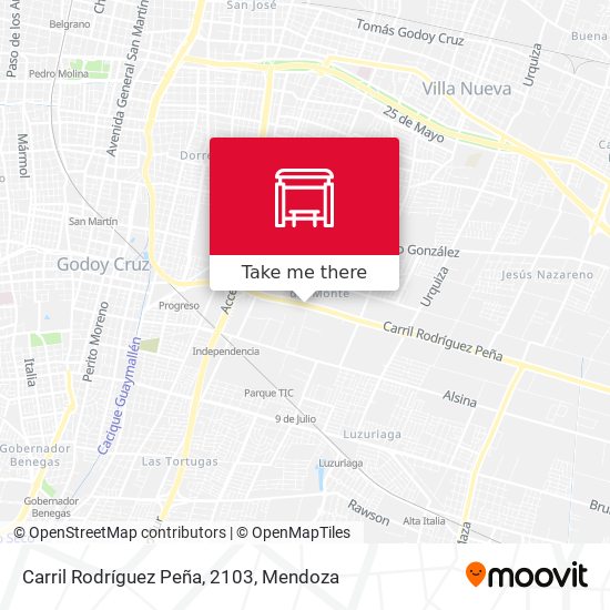 Mapa de Carril Rodríguez Peña, 2103