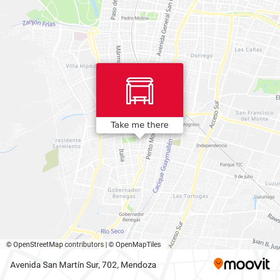 Mapa de Avenida San Martín Sur, 702