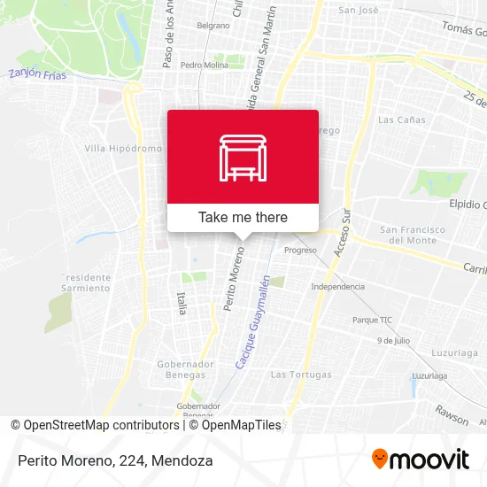 Perito Moreno, 224 map