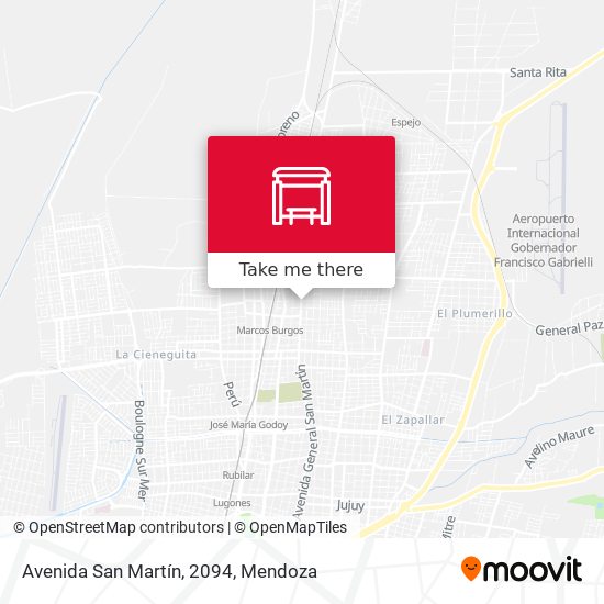 Mapa de Avenida San Martín, 2094