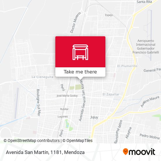 Mapa de Avenida San Martín, 1181