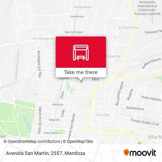 Mapa de Avenida San Martín, 2557