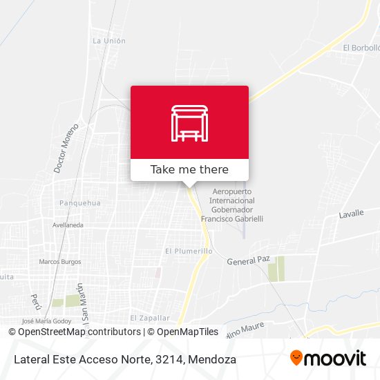 Lateral Este Acceso Norte, 3214 map