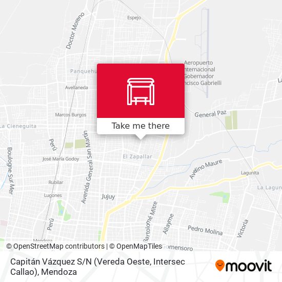 Mapa de Capitán Vázquez S / N (Vereda Oeste, Intersec Callao)