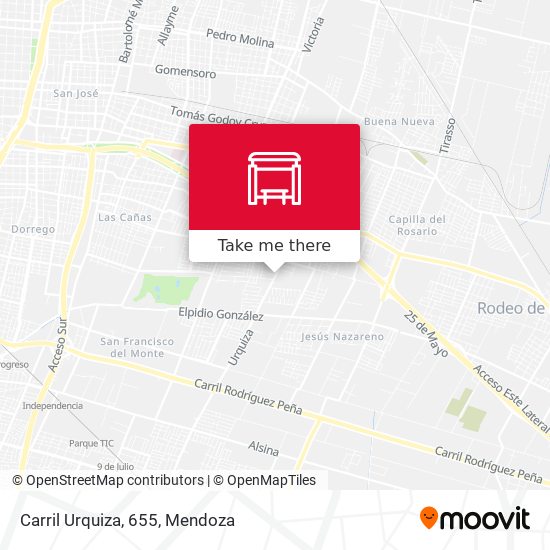 Mapa de Carril Urquiza, 655