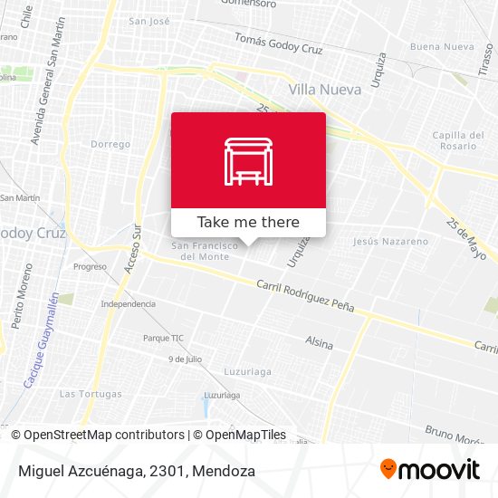 Miguel Azcuénaga, 2301 map