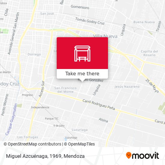 Miguel Azcuénaga, 1969 map