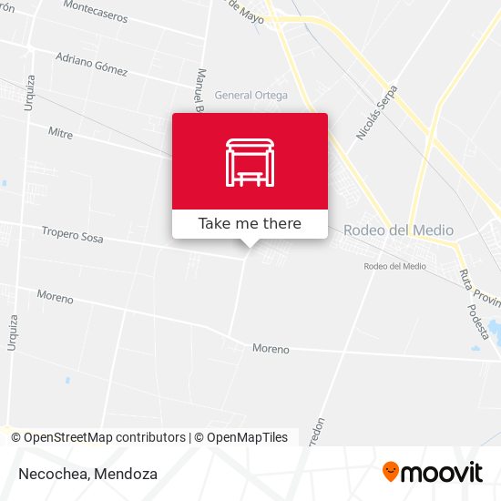 Necochea map