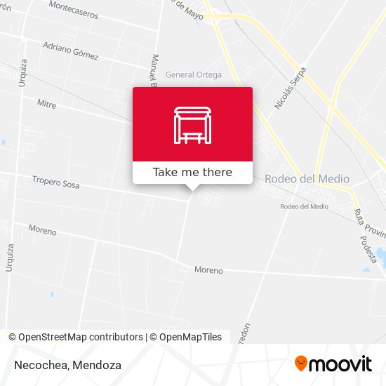 Necochea map