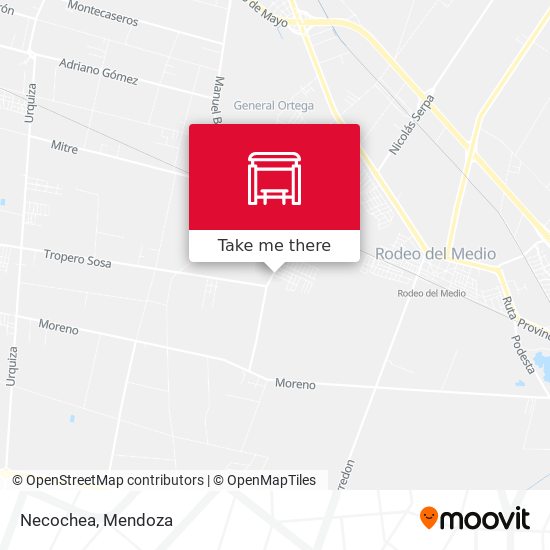 Necochea map