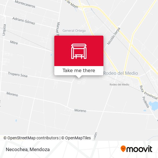 Necochea map