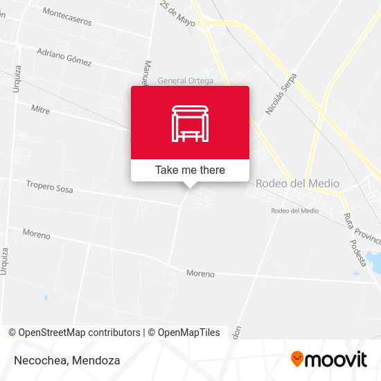 Necochea map