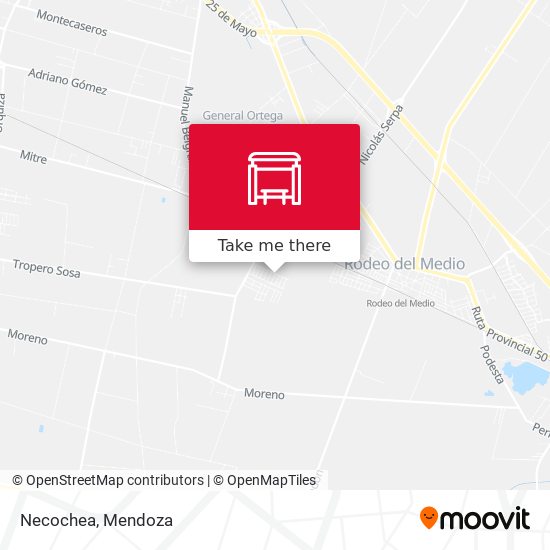 Necochea map