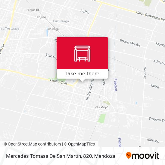 Mercedes Tomasa De San Martín, 820 map