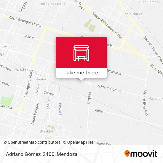 Adriano Gómez, 2400 map